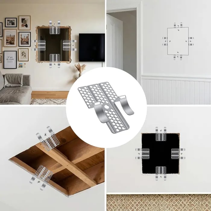 Easy-to-Install 1/2-Inch Drywall Clips,Drywall Repair Tools, Professional Wall Hole Repair Kit and Drywall