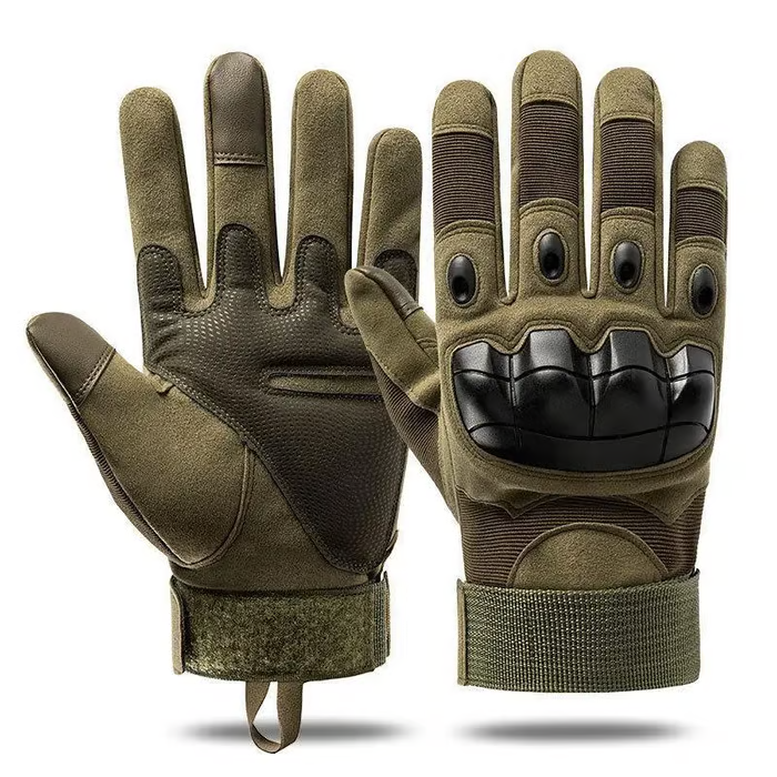 🧤🧤2PCS Tactical Full Finger Gloves with Soft Knuckle Protection,Touchscreen,Non-Slip,Breathable,For Outdoor Sports, Motorcycle Riding, Training,Hunting,MenWomen,work gloves