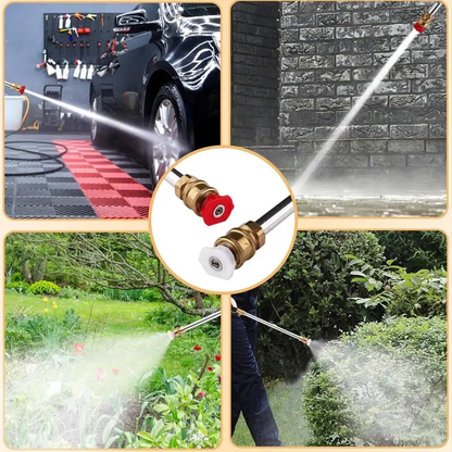 💧💧Jet Nozzle Power Washer for Garden Hose, Includes 2 High-Pressure Nozzles and Quick Connectors | Hydro Jet High Pressure Washer Tools.