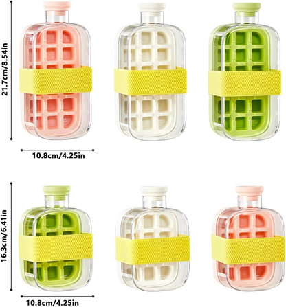 🧊2in1 Touch Free Ice Cube Tray Water Bottle Come Easy To Take Ice By Pressing Suitable