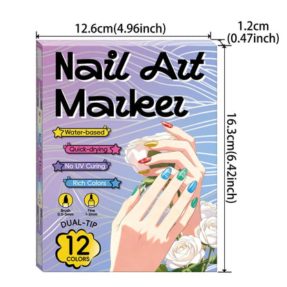 💅🏻💅🏻12/24 Colors Nail Art Pens – DIY 3D Markers for Drawing, Dotting & Manicure
