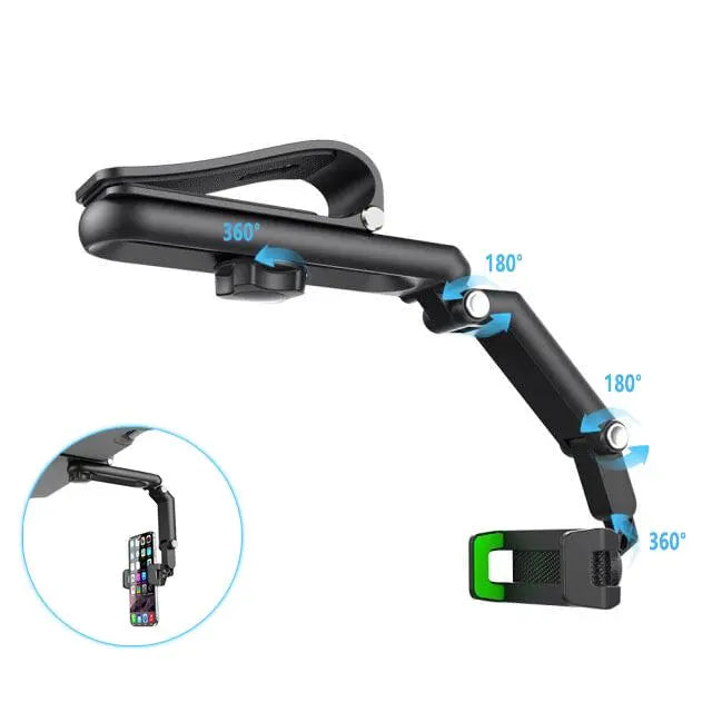 📱1080° Multi-function Sun Visor Universal 360 Degree Rotating Phone Holder Suitable