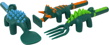 Dinosaur-Themed Plate & Utensil Set — Sectioned Tableware for Toddlers