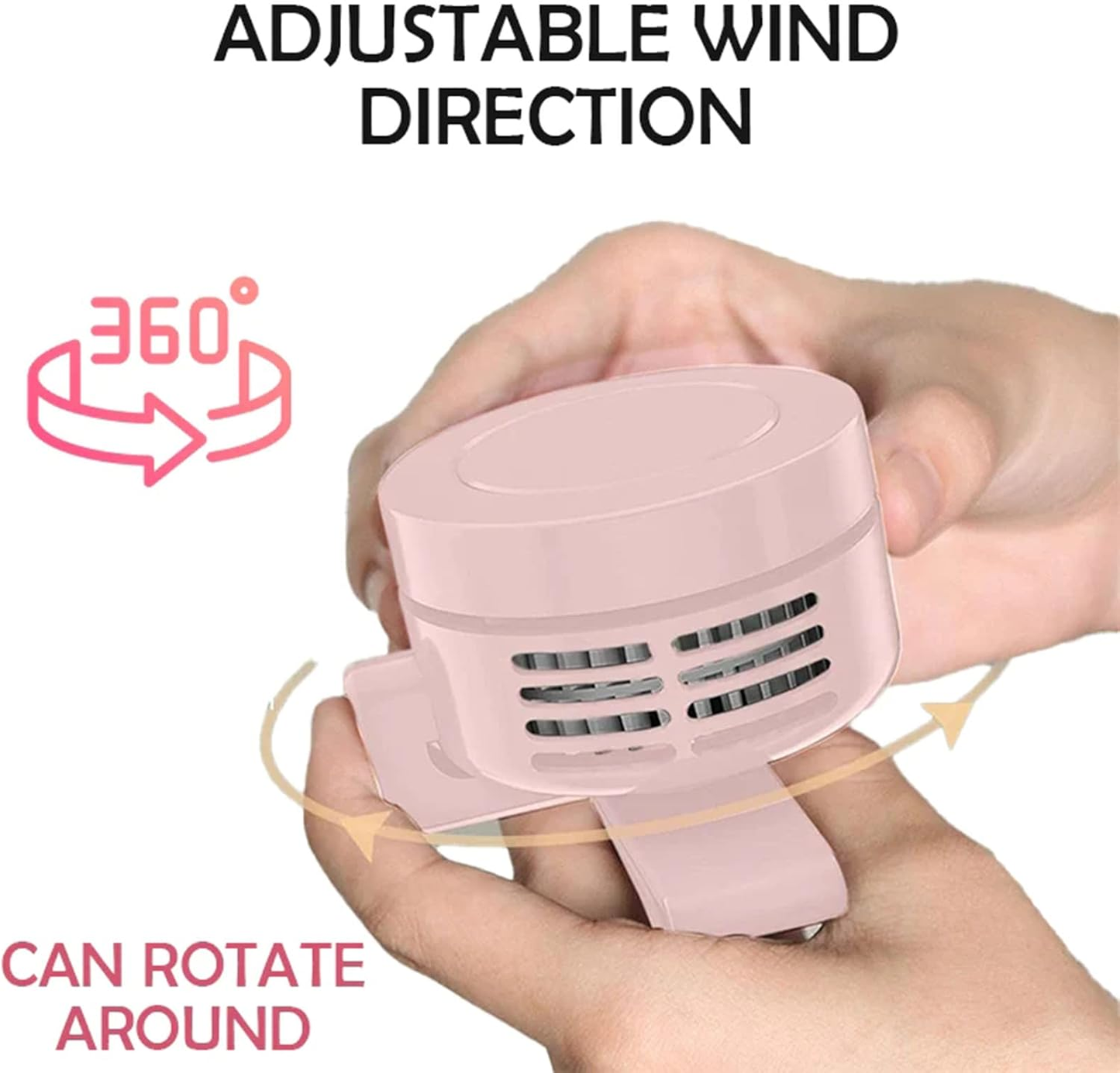 ✨️Portable Mini Waist Clip Fan, USB or Battery Personal Fan 3 Speeds Bladeless