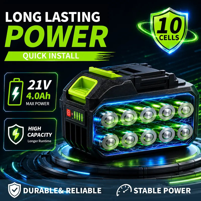 Lightweight 21V Cordless 3-in-1 Grass Trimmer, Weed Wacker & Brush Cutter