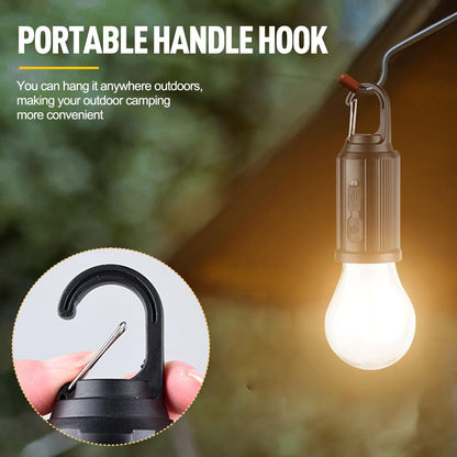✨️✨️2 PCS Solar Tent Camping Light Bulb Rechargeable Portable LED Camping Lantern3 Lighting Modes Tungsten Light Tent Lamp with Clip Hook