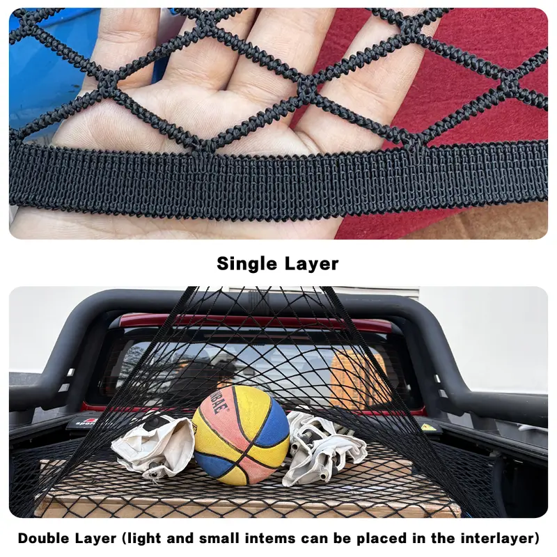 Highly Elastic Cargo Net, Simple Truck Bed Cargo Mesh Organizer
