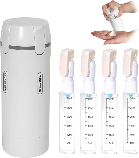 🔥4 in 1 Travel Dispenser, 4 Pack 30ML Travel Bottles for Toiletries