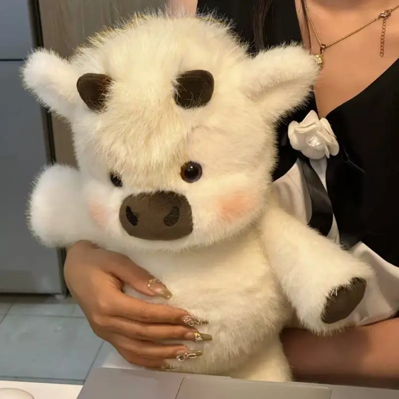 Highland cow Stuffed Animals plush toy,cottish cow plush toy that can simulate running, soft and cute Scottish cow gifts for children and plush decor