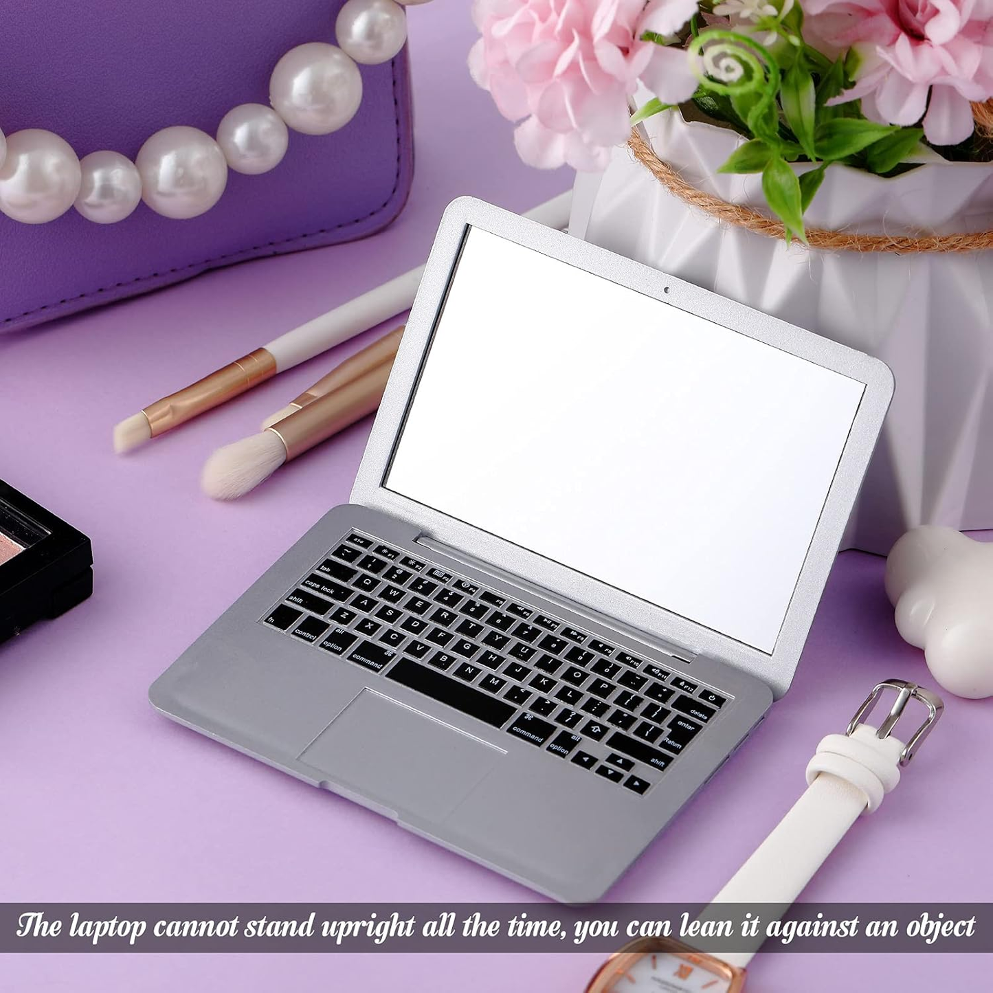 ✨️2 PCS Mini  Laptop Toy Pocket Mirror ,Tiny Fake Computer Compact Mirror