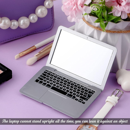 ✨️2 PCS Mini  Laptop Toy Pocket Mirror ,Tiny Fake Computer Compact Mirror