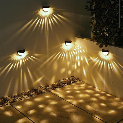 6 Pack Solar Fence Lights, Deck Lights Solar Powered Outdoor Waterproof Fence Lighting for Fence Deck Step Stair Post Wall