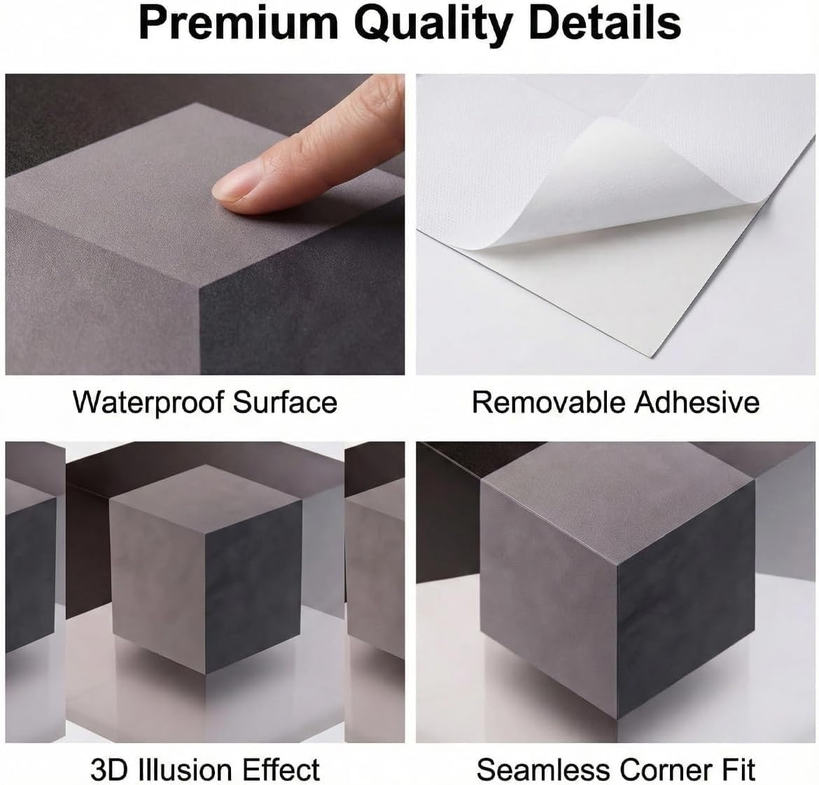 🔥3D Wall Art Optical Illusion Corner Wall Decal, Removable Peel and Stick 3D Wall Art, Modern Whimsical Home Decor for Living Room, Office, Bedroom, Dorm.