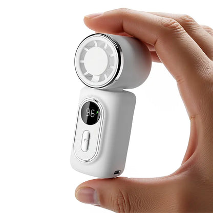 Mini Portable Handheld Clip Fan 3-in-1 Rechargeable 3000mAh Battery, 5 Speeds, 180° Adjustable Airflow, USB Cooling, Perfect for Travel, Office, and Personal Use - Protection