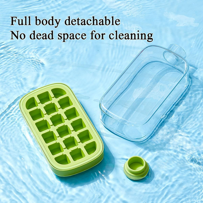 🧊2in1 Touch Free Ice Cube Tray Water Bottle Come Easy To Take Ice By Pressing Suitable