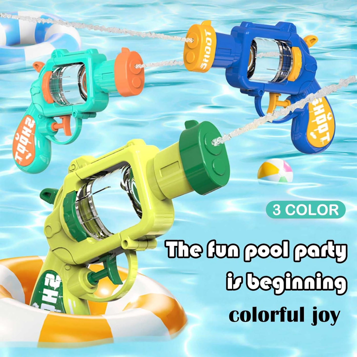 🔫✨️2 PCS Party Water Gun with a Swiveling Head