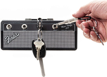 Guitar Plug Key Holder, includes 4 Guitar Plug Keychains