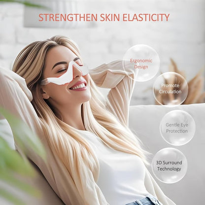 👓️Eye Care Device, 3D Eye Beauty Massager with Vibration, Microcurrent Magic Eye Beauty Pro, Relax Eye Strain, Reduce Eye Bags and Dark Circles