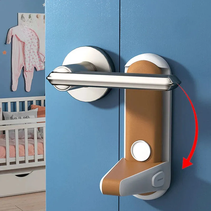 Gate with Smart Lock - Kitchen & Child Safety, No Punch Install, Adjustable Opening