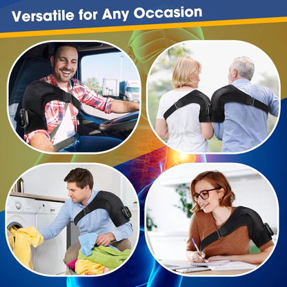 🔥🔥Cordless Shoulder Heating Pad with Massage,Heated Shoulder Wrap Massager for Pain Relief Deep Tissue, Rotator Cuff Heating Pad