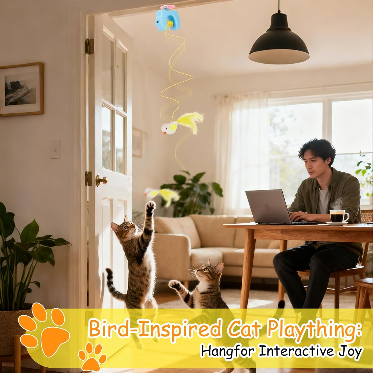 Interactive Hanging Cat Toy