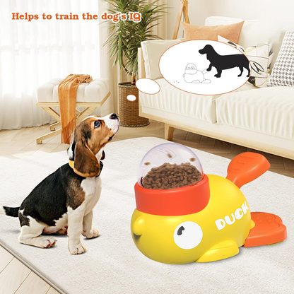 Interactive pet treat dispenser toy, educational slow-feeder