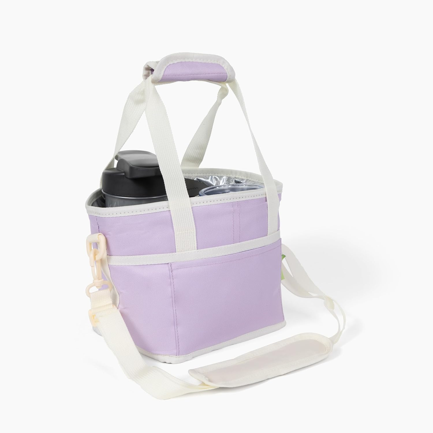 ✨️🥤4 Water Bottle Holder with Strap | Family Size 4 Compartment Drink Bag, Multiple Tumbler Carrier Caddy | Adjustable Fits Large & Small Drinks