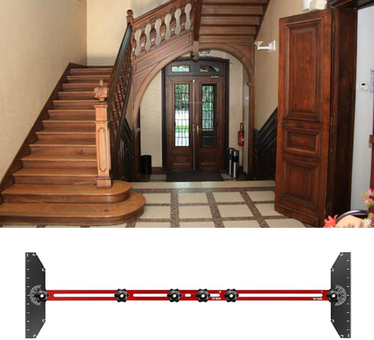 Stair Tread Jig Stair Tread Gauge Solid Aluminum Alloy with Case Adjustable Sliding Stair Tread Measuring Tool