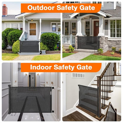 Retractable Baby Gate,Mesh Baby Gate or Mesh Dog Gate