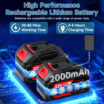 🌊Portable Battery Power Washer 1500W, 60Bar/870 PSI Electric Pressure Washer Handheld High Pressure Car Washer Gun🔫 with 2 Nozzles,  5m Hose Cordless Jet Washers for Car/Floor/Patio