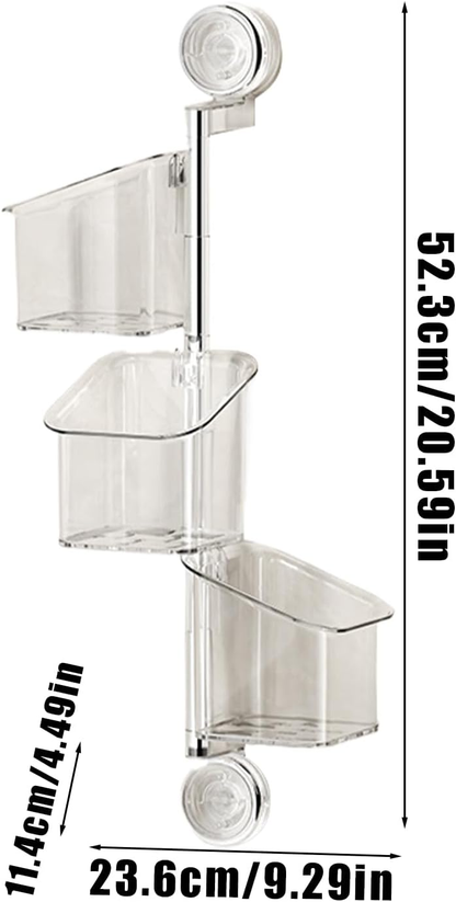 ✨️✨️Suction Cup Storage Holder - Rotating Container with Drainage, Wall Mount Box for Kitchen Accessories Bathroom Home Organization