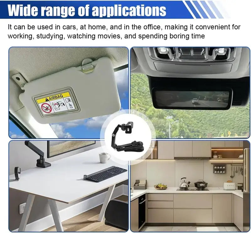 📱1080° Multi-function Sun Visor Universal 360 Degree Rotating Phone Holder Suitable