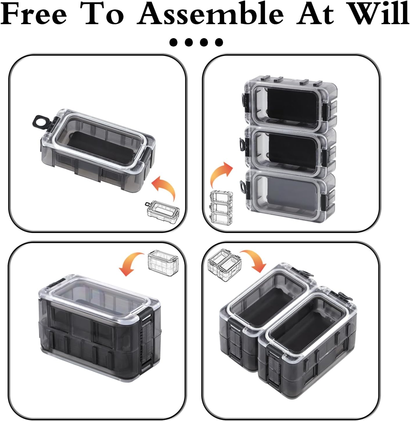 ✨️4PCSmall Boxes with Magnetic & Waterproof Tackle Trays