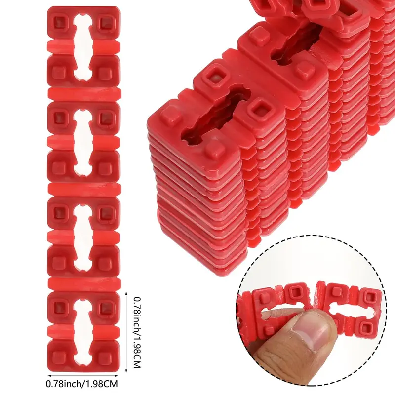 48 PCS Outlet Spacers for Electrical Box, Non-Conductive Receptacle Spacers for Fixing Loose or Recessed Outlets, Stackable Plastic Socket Shims for Switch Alignment and Leveling (12 Strips)