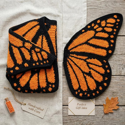 🦋Monarch Butterfly Crochet Cardigan