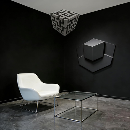 🔥3D Wall Art Optical Illusion Corner Wall Decal, Removable Peel and Stick 3D Wall Art, Modern Whimsical Home Decor for Living Room, Office, Bedroom, Dorm.