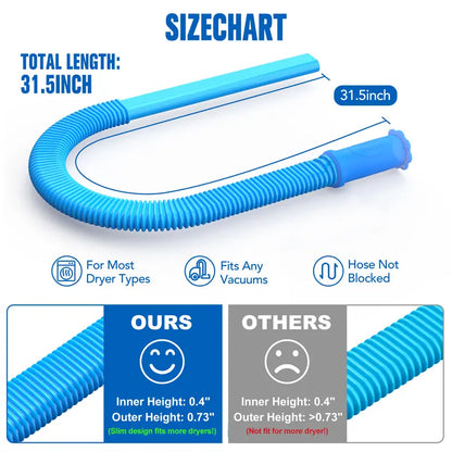 Dryer Vent Cleaner kit Dryer Vacuum Hose Attachment with Stretch Universal Connector