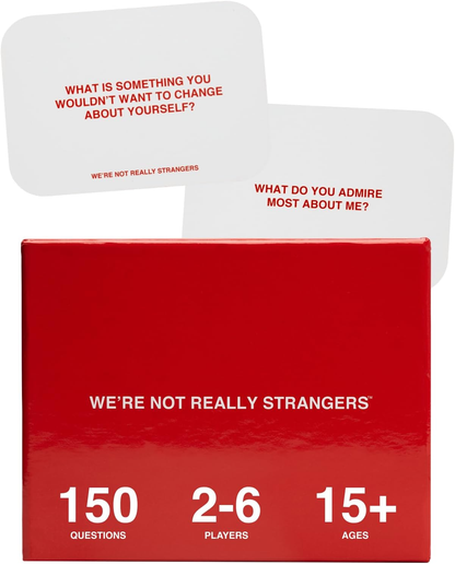 WE'RE NOT REALLY STRANGERS Card Game - 150 Conversation Cards for Adults, Teens, Couples, & Strangers - Icebreaker Questions for Game Night or Date Night, Ages 15+, 2-6 Players