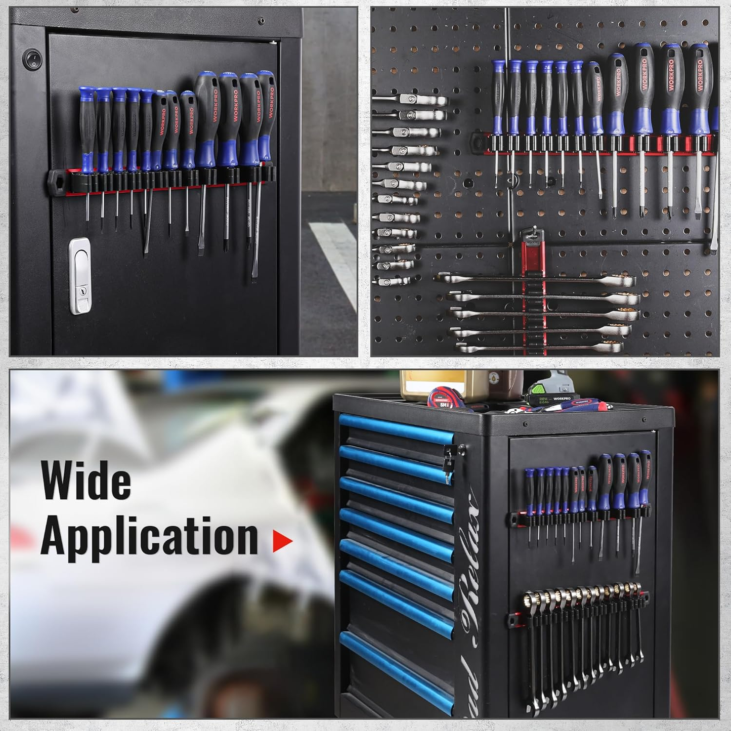Magnetic Screwdriver Organizer and Wrench Organizer,12-Slot Screwdriver and Wrench Holder