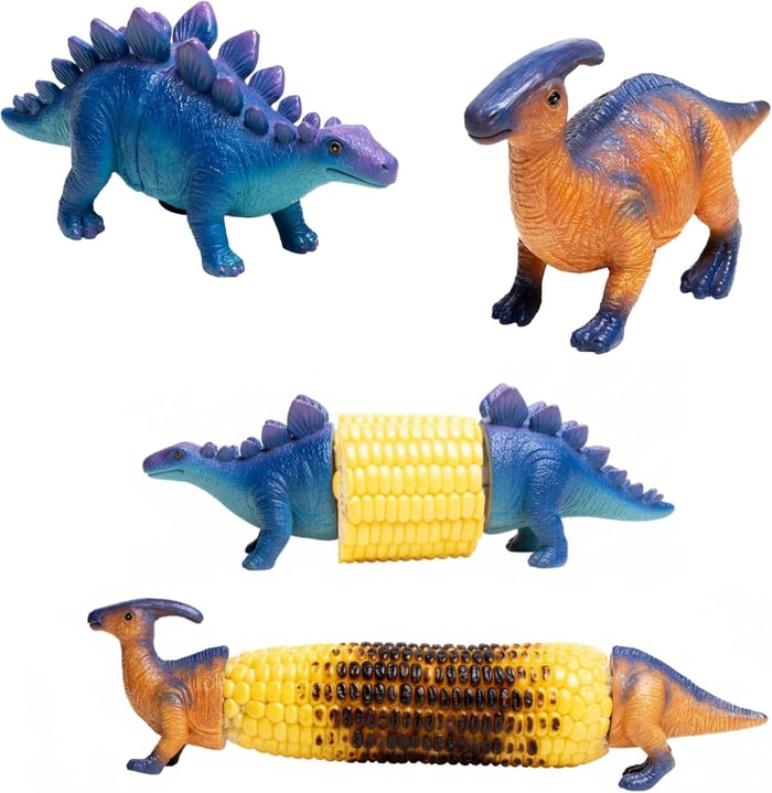 🔥Dinosaur Corn Holders for Corn On The Cob - Funny Corn Cob Holder for Kids and Adults with Stainless Steel Prongs