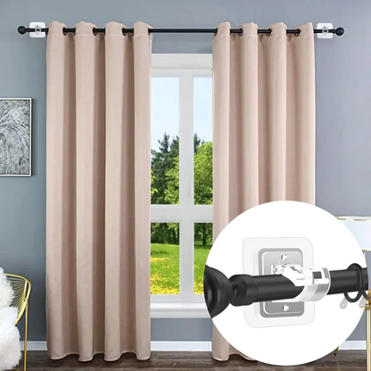 A set of 12PCS Curtain Rod Brackets,Transparent Drapery Hooks,Rod Hanging,Adjustable Rods Holder