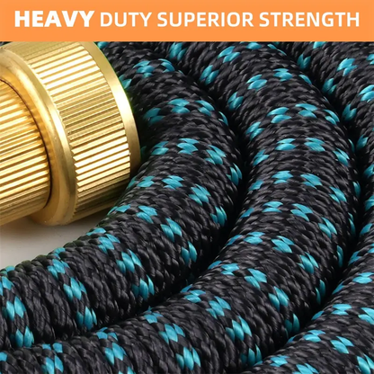 100FT Expandable Garden Hose with 10 Function Spray Nozzle, 3-Layer Latex Core(Color random)
