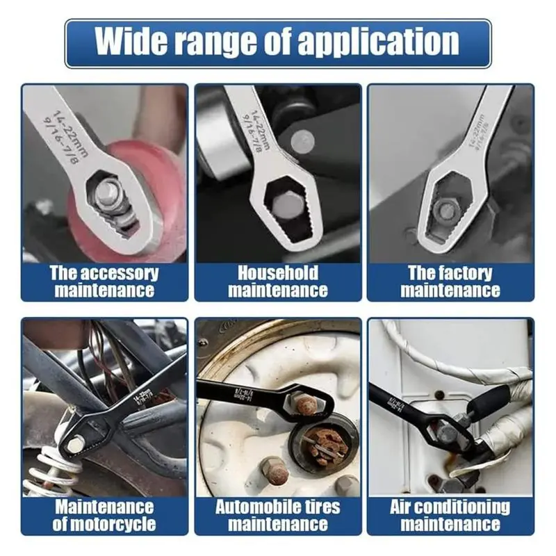 8-22mm Universal Torx Wrench Set, Double-ended Self-tightening Adjustable Wrench Tools
