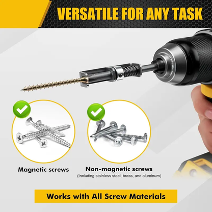 🛠️🛠️2 Pcs Spring-loaded Screw Holder Bit, Anti-drop Screwdriver Bit, Single-Hand Operation Bit Holder for Electricians, Mechanics, DIY Home Repair, Universal Screw Retaining Tool
