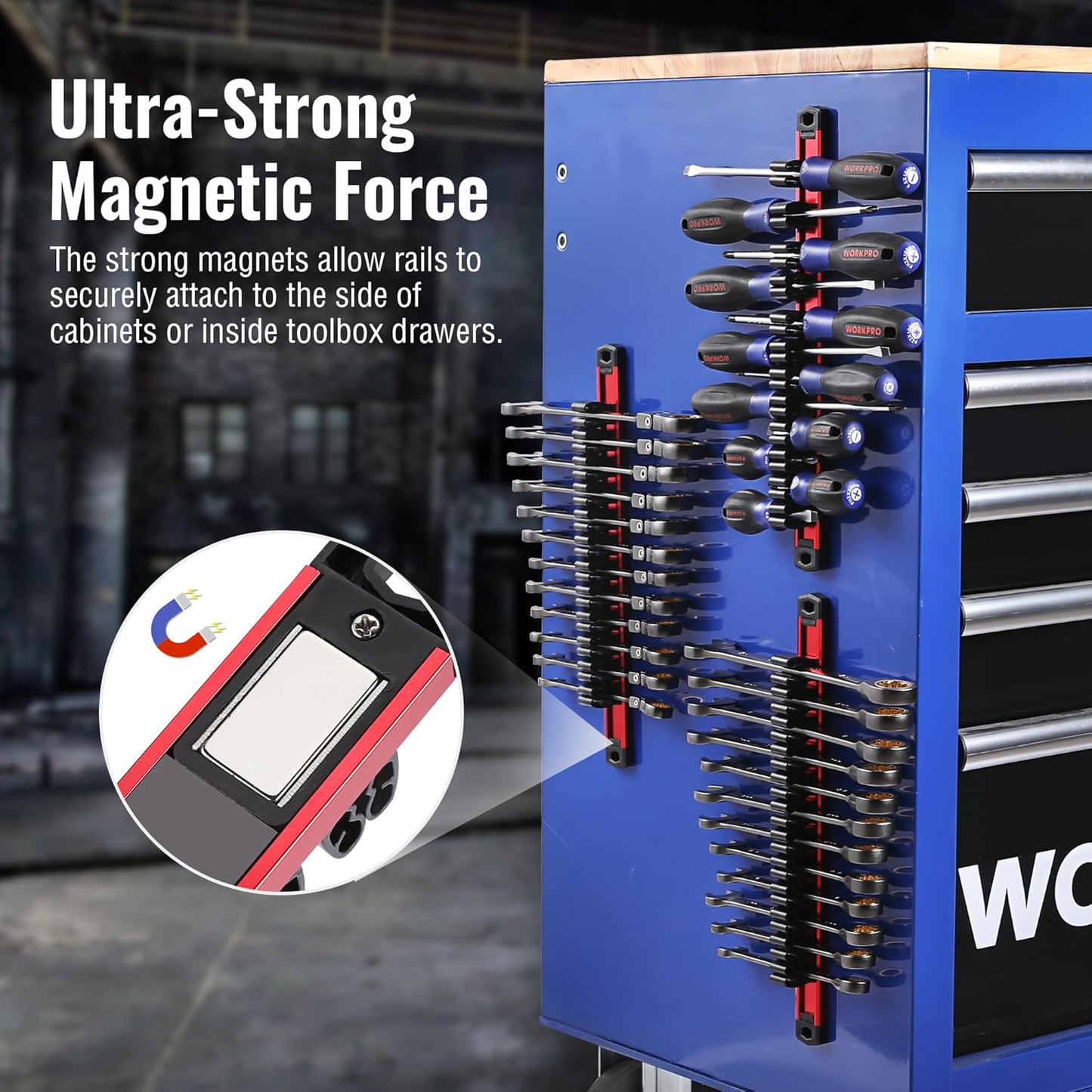 Magnetic Screwdriver Organizer and Wrench Organizer,12-Slot Screwdriver and Wrench Holder