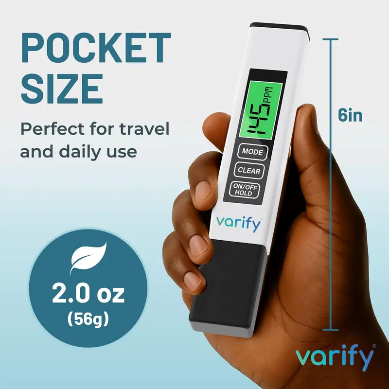 🧪VARIFY 4-in-1 TDS Meter Digital Water Tester