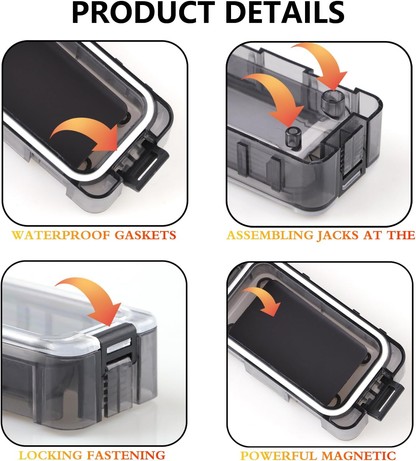 ✨️4PCSmall Boxes with Magnetic & Waterproof Tackle Trays