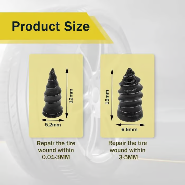 🔥⚒️100PCS Tire Repair Rubber Nails Kit with 2 Sizes for Car/Motorcycle/Truck/Tractor