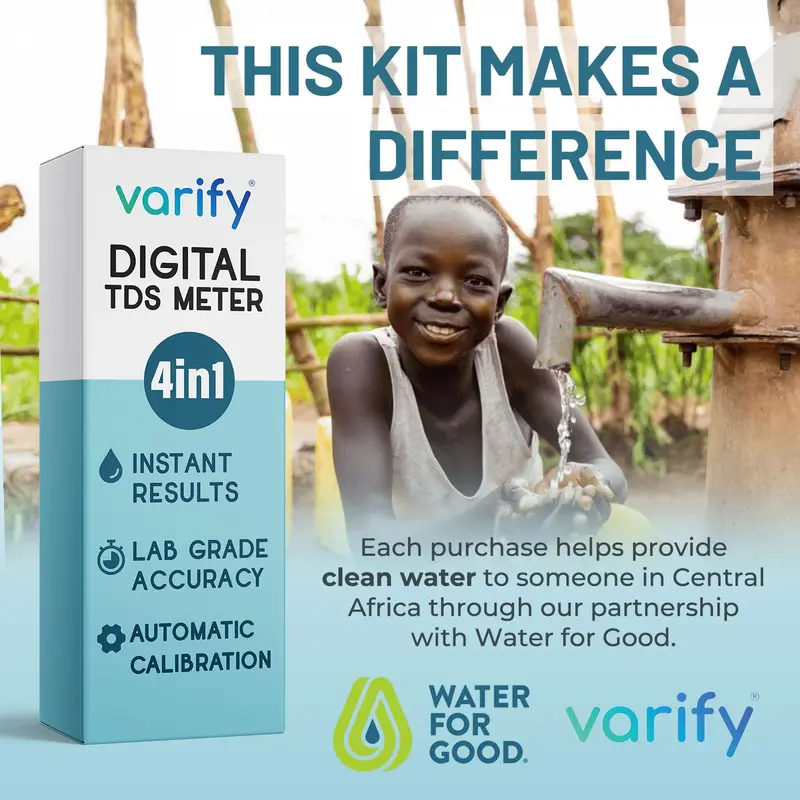 🧪VARIFY 4-in-1 TDS Meter Digital Water Tester
