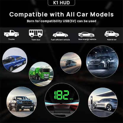 Head up Display Car GPS Digital Speedometer Car Truck Motorcycle Head Up Display Odometer HUD MPH Car Tools Accessory